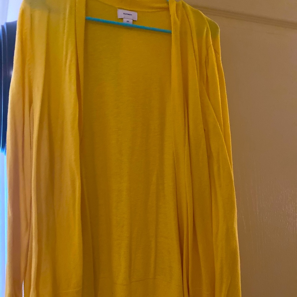 Yellow cardigan from Old Navy